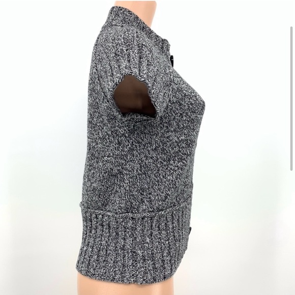 MICHAEL Michael Kors Marled Knit Short Sleeve Cardigan Sweater - Picture 7 of 15